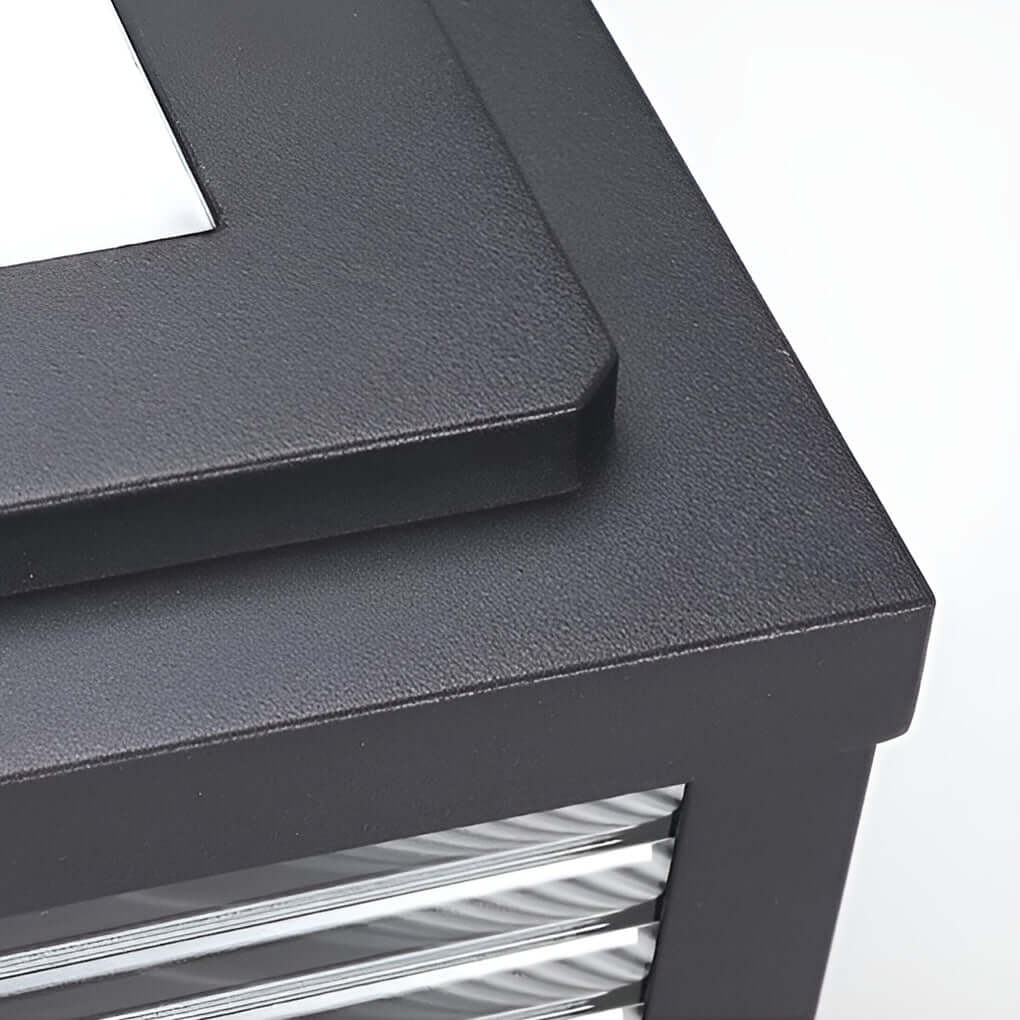 Moderne LED Buitenpaallamp - Geribbeld Glas