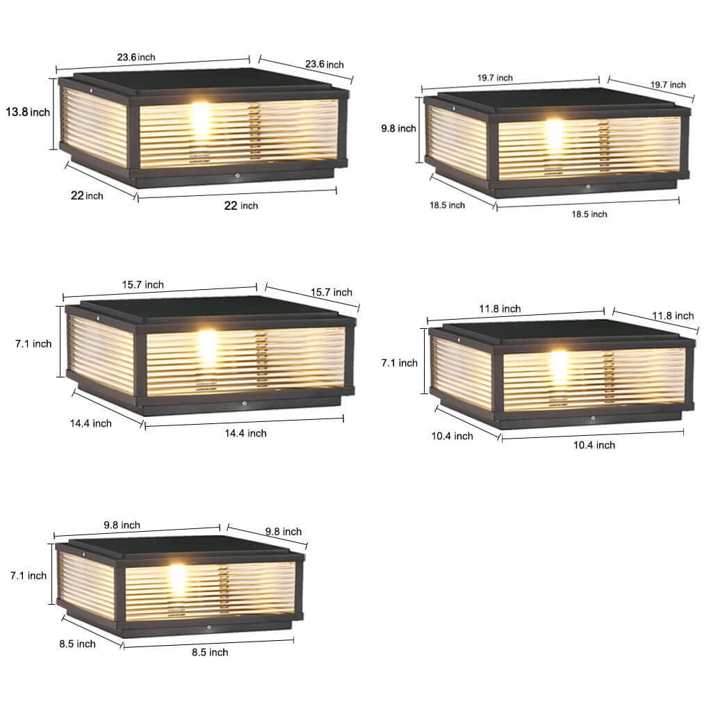 Moderne LED Buitenpaallamp - Geribbeld Glas