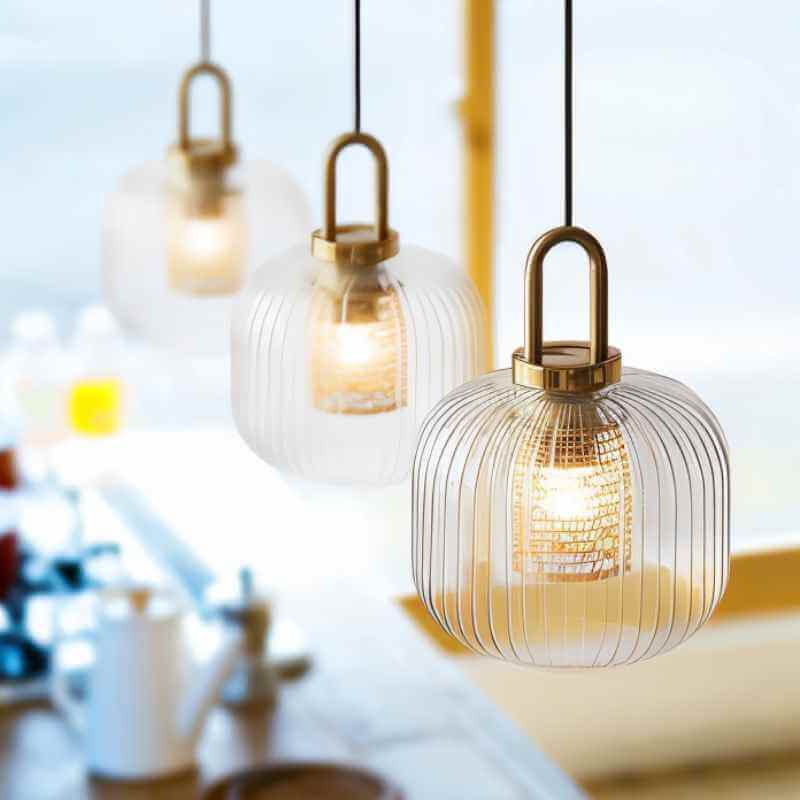 Hanglamp met Glazen Kap - Sfeervolle Verlichting