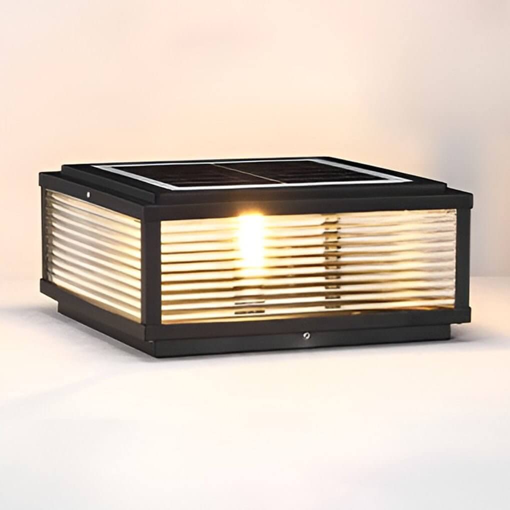 Moderne LED Buitenpaallamp - Geribbeld Glas