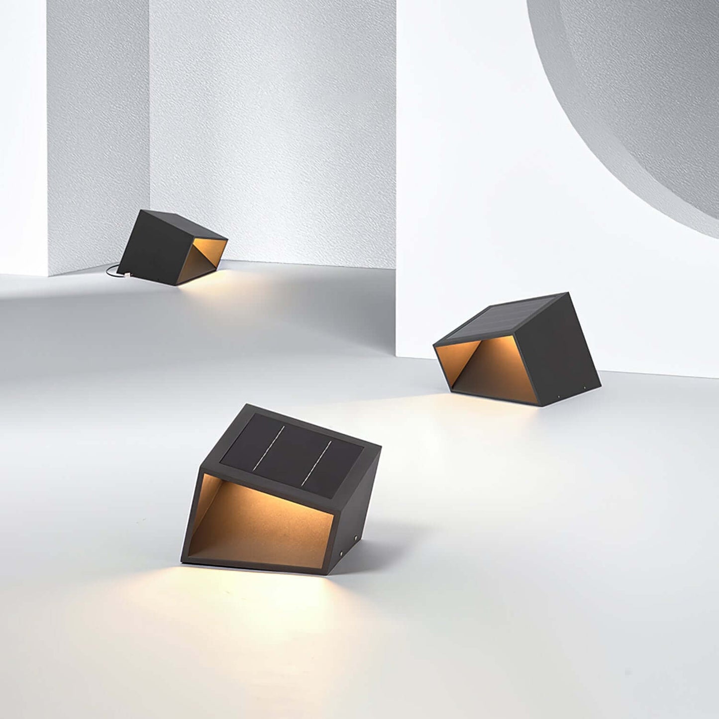 Kubusvormige Tuinlamp op Solar Energie