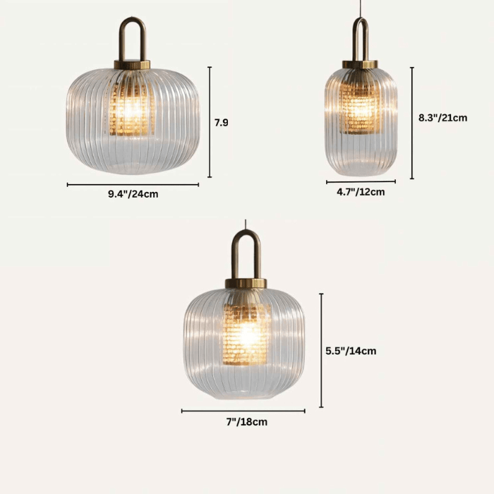 Hanglamp met Glazen Kap - Sfeervolle Verlichting