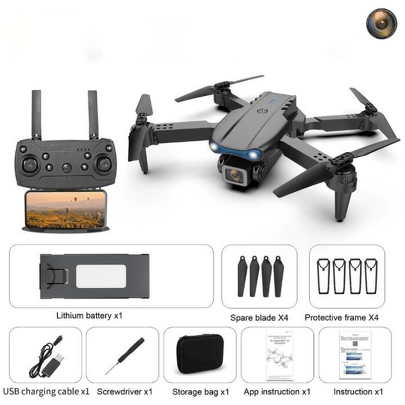 "4K UHD drone met lange batterijduur, hoge resolutie camera, geavanceerde technologie, automatische functies, obstakeldetecti