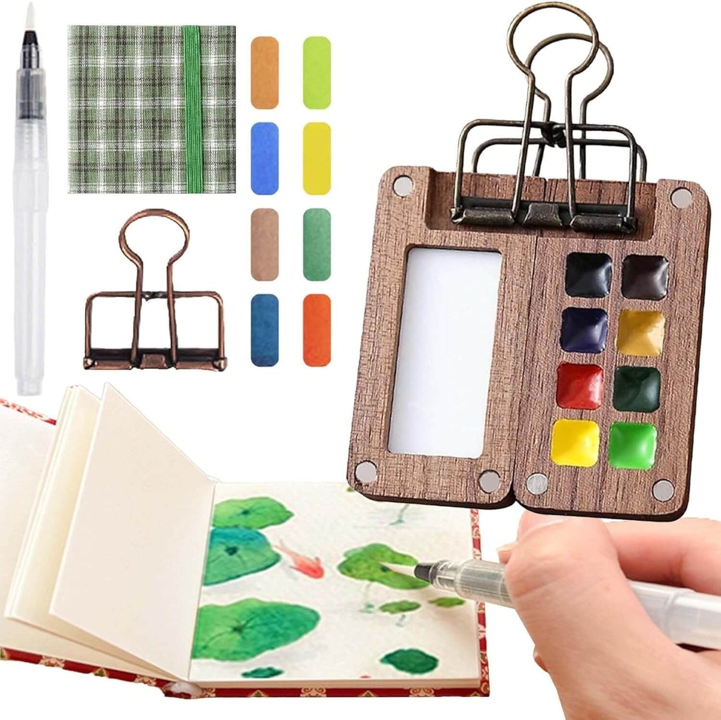 Compacte ArtPod Aquarelset voor Creativiteit Onderweg