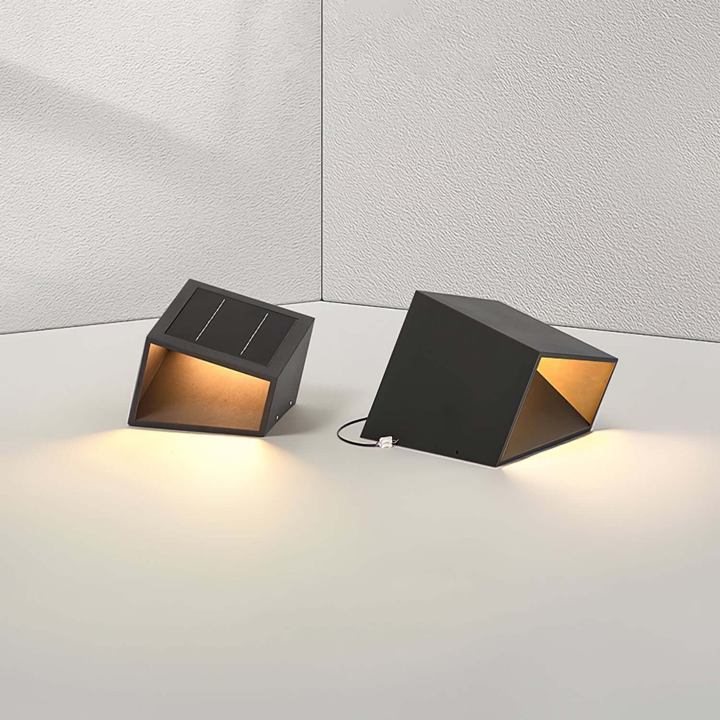 Kubusvormige Tuinlamp op Solar Energie