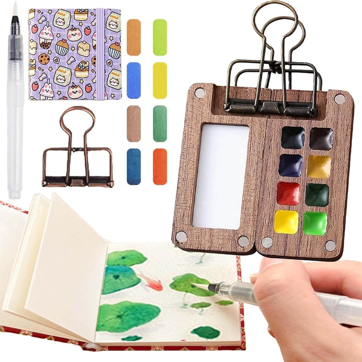 Compacte ArtPod Aquarelset voor Creativiteit Onderweg