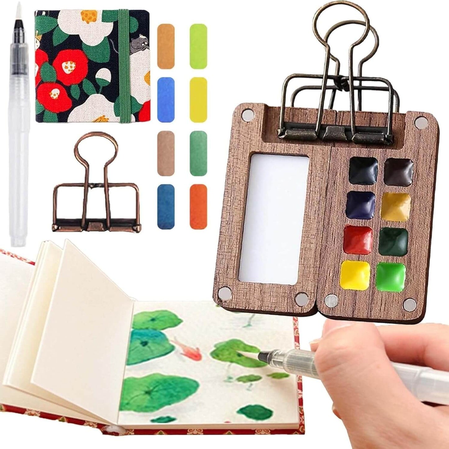 Compacte ArtPod Aquarelset voor Creativiteit Onderweg