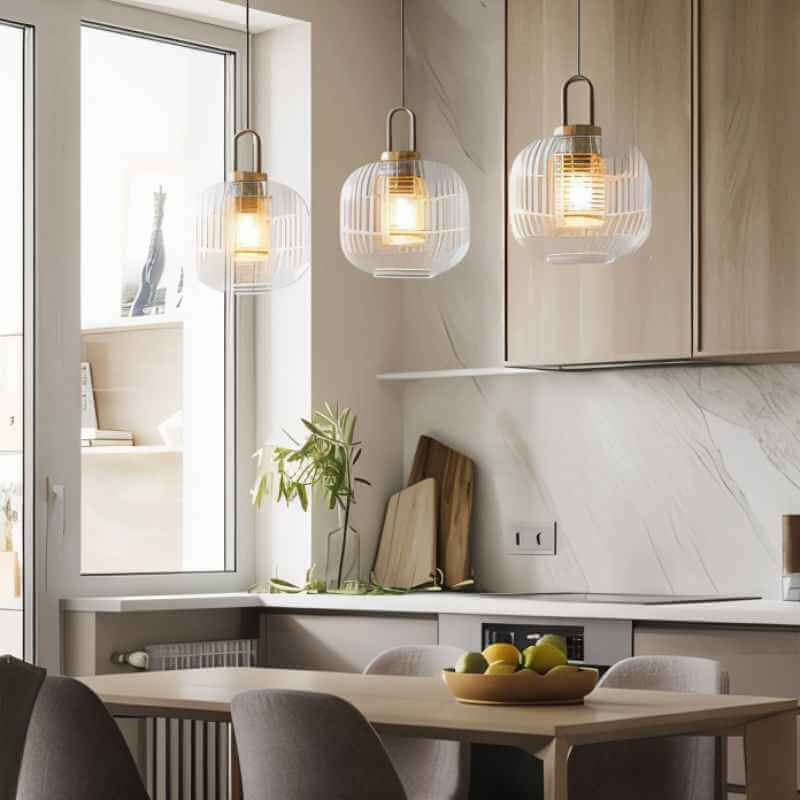 Hanglamp met Glazen Kap - Sfeervolle Verlichting