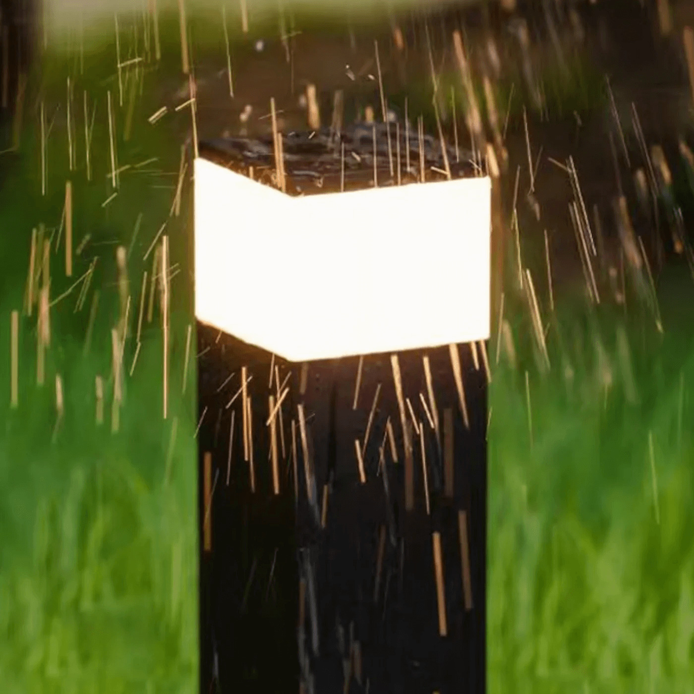 LED Buitenlamp - Rechthoekig Metaal Design