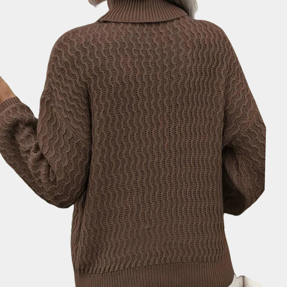 "Amanda coltrui dames met argyle ruitpatroon, warm en stijlvol, voorzijde. Perfect voor koelere maanden."