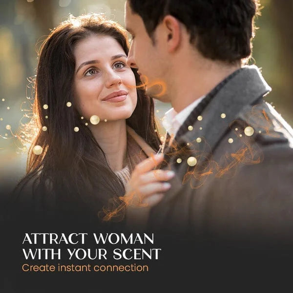 "Attractura Pheromone Parfum voor Mannen - elegant glazen flesje met zwarte dop, verhoogt aantrekkingskracht en zelfvertrouwe