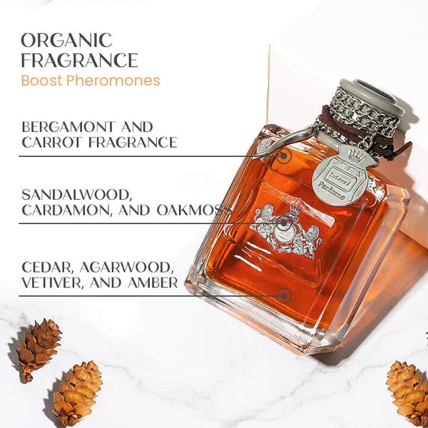 "Attractura Pheromone Parfum voor Mannen - elegant glazen flesje met zwarte dop, verhoogt aantrekkingskracht en zelfvertrouwe