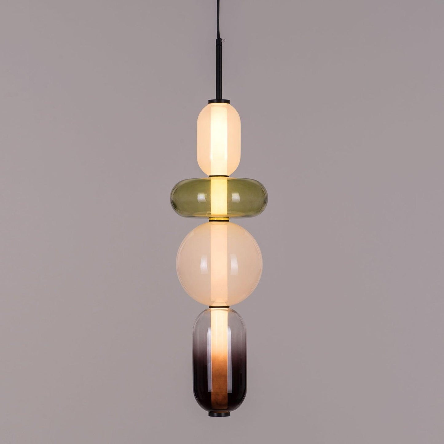 Moderne Hanglamp met Gekleurd Glas