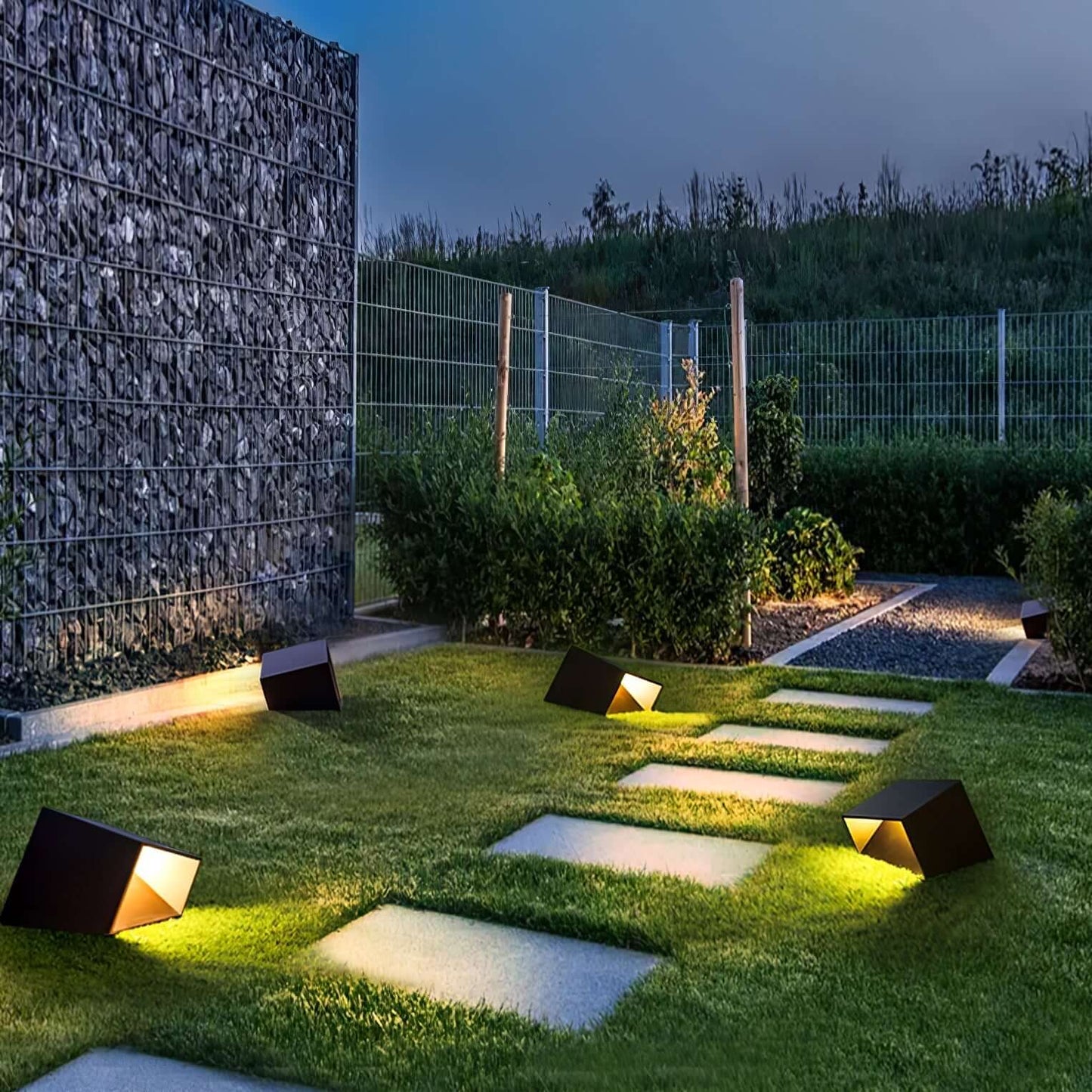 Kubusvormige Tuinlamp op Solar Energie