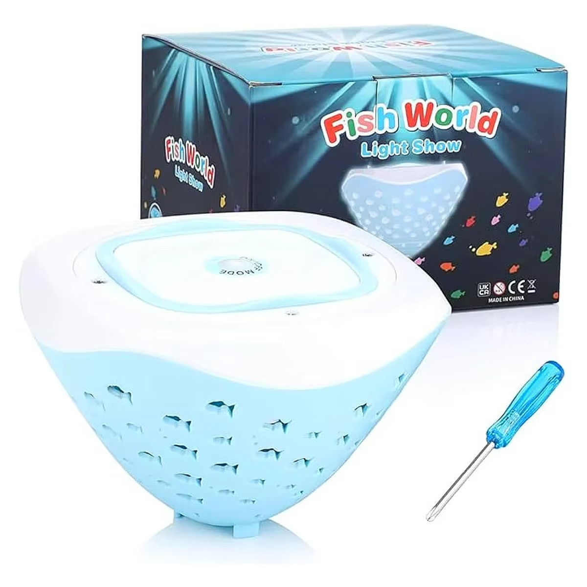 "Betoverende Aqua Party Light™ met visvormige lichtprojecties voor magische bad- en zwembadervaring"