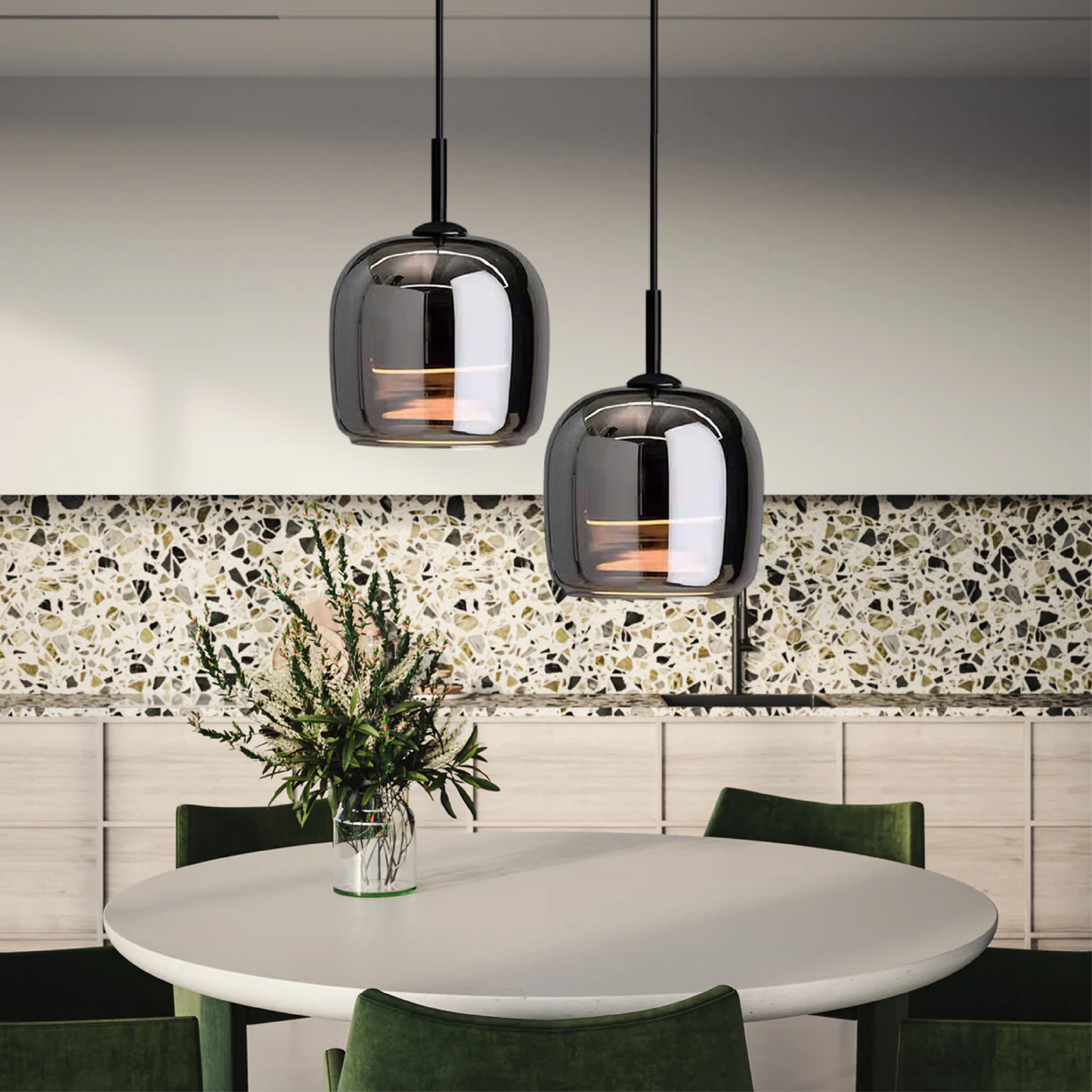 Moderne Glazen Hanglamp - Scandinavisch Design