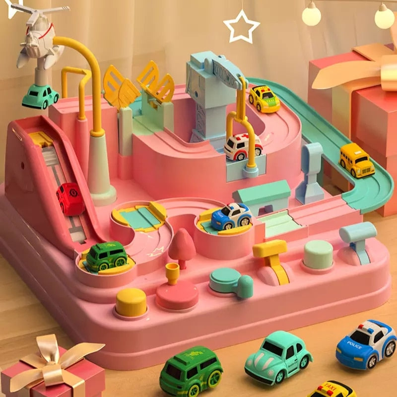 "Car Adventure™ speelgoed, kleurrijke auto’s, breintrainend spel, stimuleert kinderen, ontwikkeld voor zintuigen en intellige