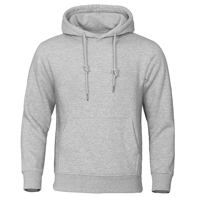 "Casual heren hoodie met zachte fleece, capuchon en kangoeroezak; comfortabele pasvorm voor dagelijks gebruik."
