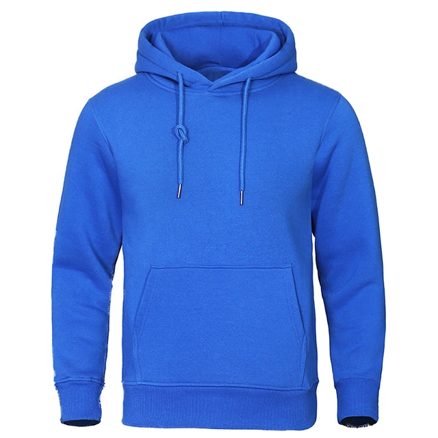 "Casual heren hoodie met zachte fleece, capuchon en kangoeroezak; comfortabele pasvorm voor dagelijks gebruik."