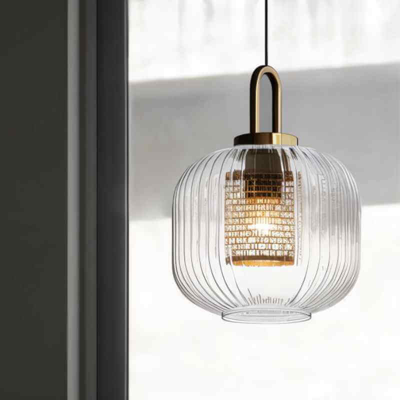 Hanglamp met Glazen Kap - Sfeervolle Verlichting