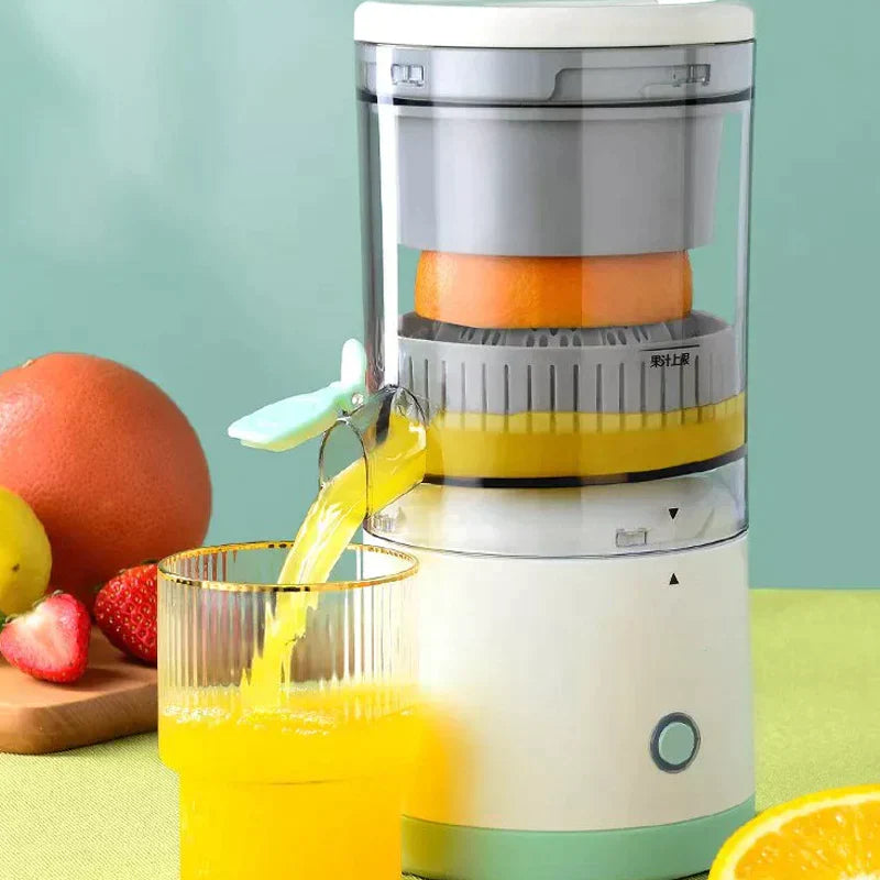 "Citruspers zonder snoer, hoog sapopbrengst, draagbaar ontwerp voor vers sap van sinaasappels tot limoenen onderweg."