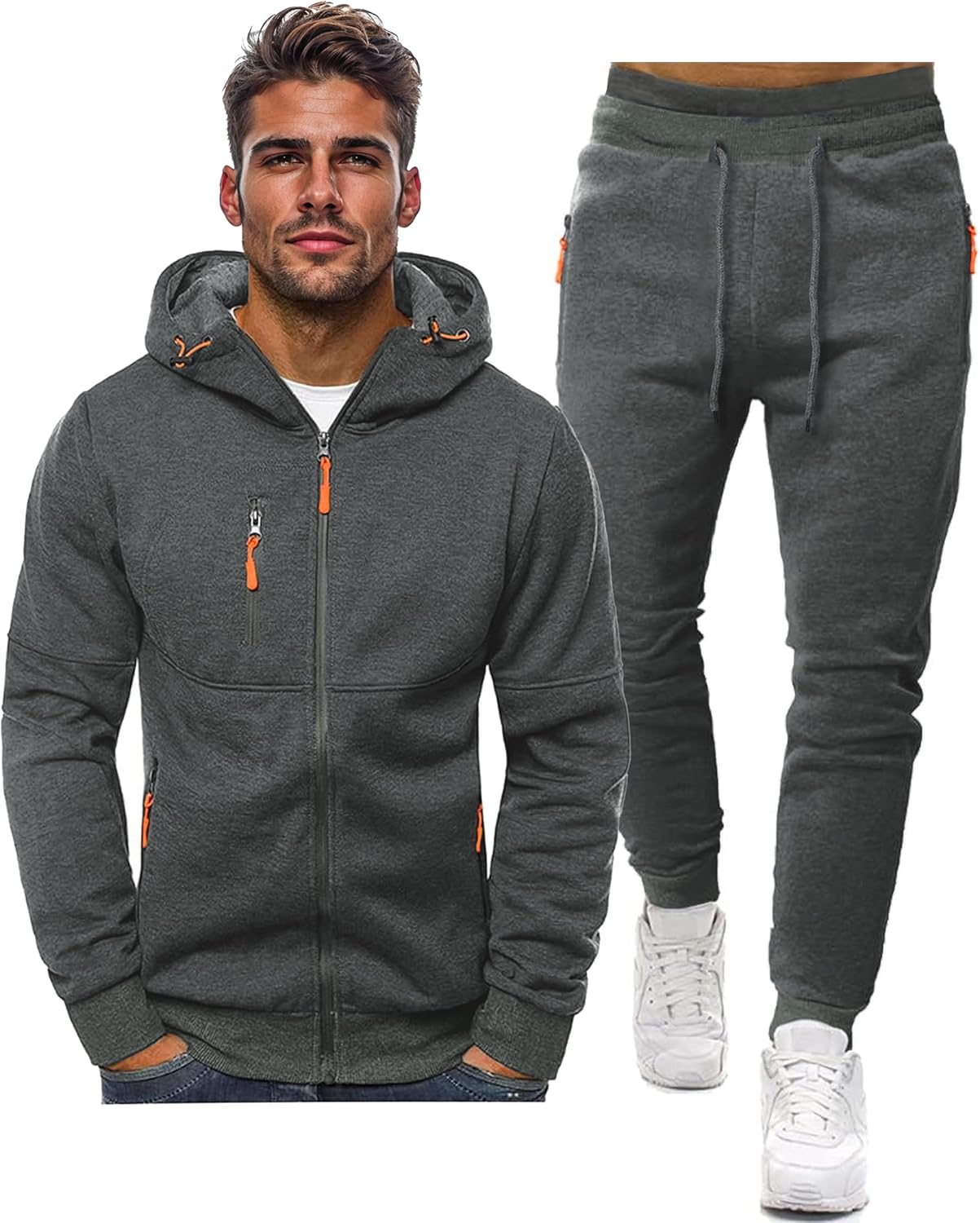 "Comfortabel heren trainingspak in diverse kleuren, stijlvol ontwerp, ademend en duurzaam, perfect voor sportieve dagen."