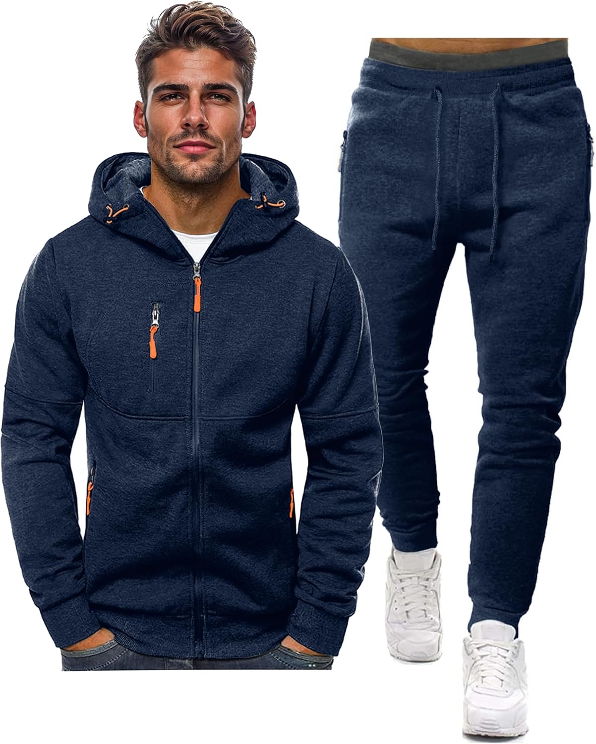 "Comfortabel heren trainingspak in diverse kleuren, stijlvol ontwerp, ademend en duurzaam, perfect voor sportieve dagen."