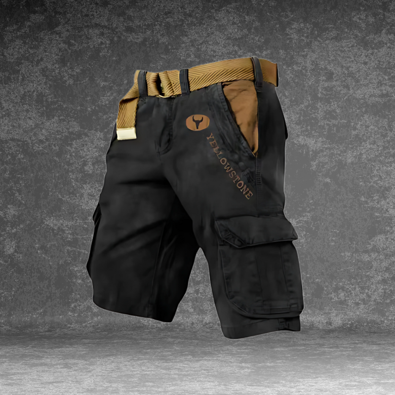 "Comfortabele heren cargo shorts met meerdere zakken, gemaakt van ademende katoenmix voor stijl en functionaliteit bij outdoo