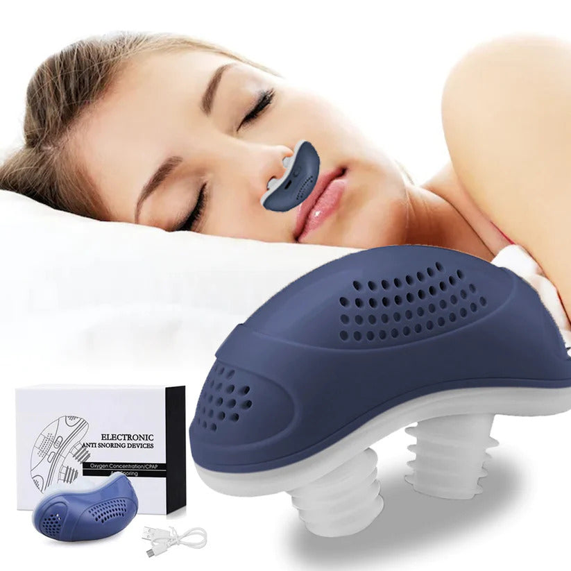 Compact SleepAir Micro CPAP apparaat, draagbaar voor reizen, anti-snurken, ergonomisch ontwerp, ideaal voor slaapapneu.