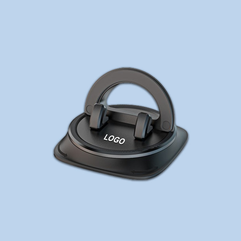 "Compacte autotelefoonhouder met 360° rotatie, stevige siliconen grip en universele compatibiliteit voor veilige ritten."