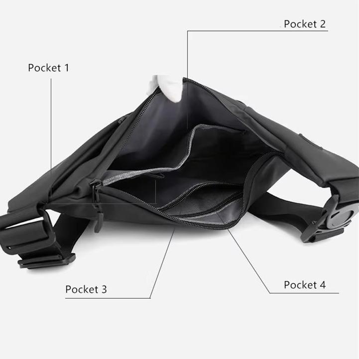 "Compacte heren crossbody tas, lichtgewicht en stijlvol, met verstelbare schouderband voor dagelijks handsfree gemak."
