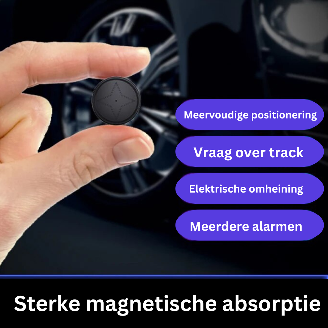 "Compacte magnetische GPS tracker, sterke bevestiging, handige locatiebepaler voor veiligheid, draagbaar en onopvallend."