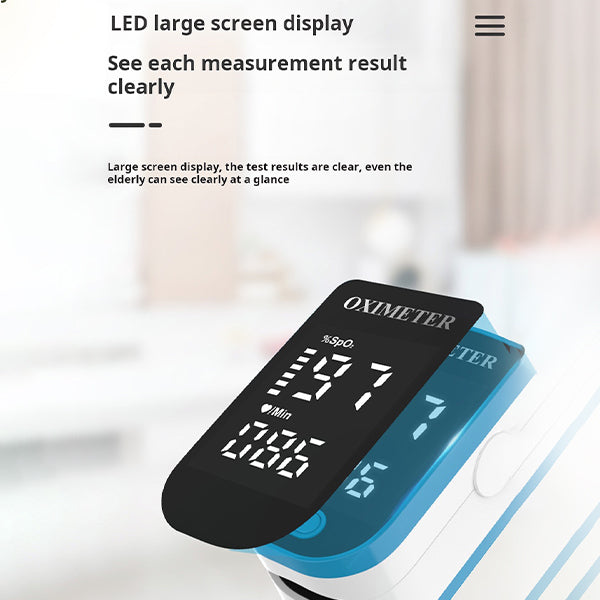 "Compacte niet-invasieve glucosemeter met groot LED-scherm voor pijnloze bloedsuikermeting, personal care product."