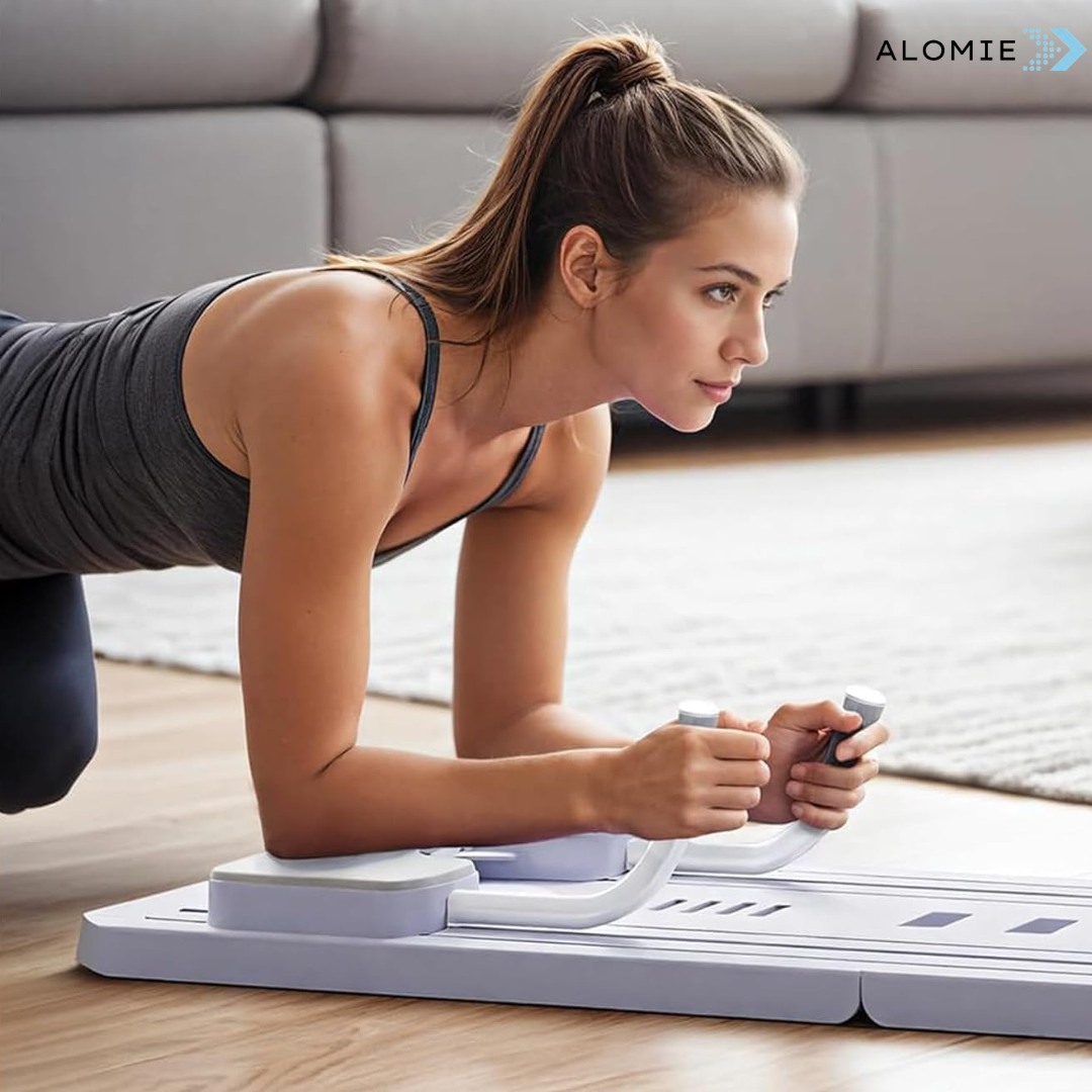 "Complete Pilates Reformer set voor fitness; geavanceerd ontwerp voor core-versterking en flexibiliteit thuis"