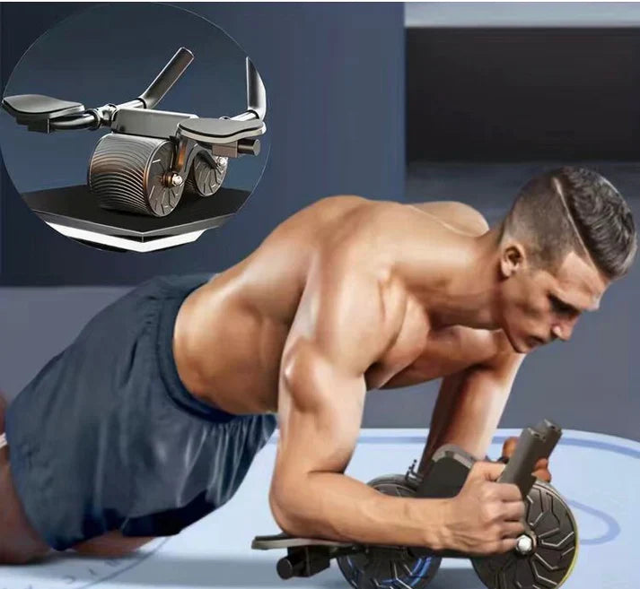 "CoreMaster buikspiertrainer, fitnessapparaat met brede wielen, ergonomische antisliphendels voor totale lichaamstransformati