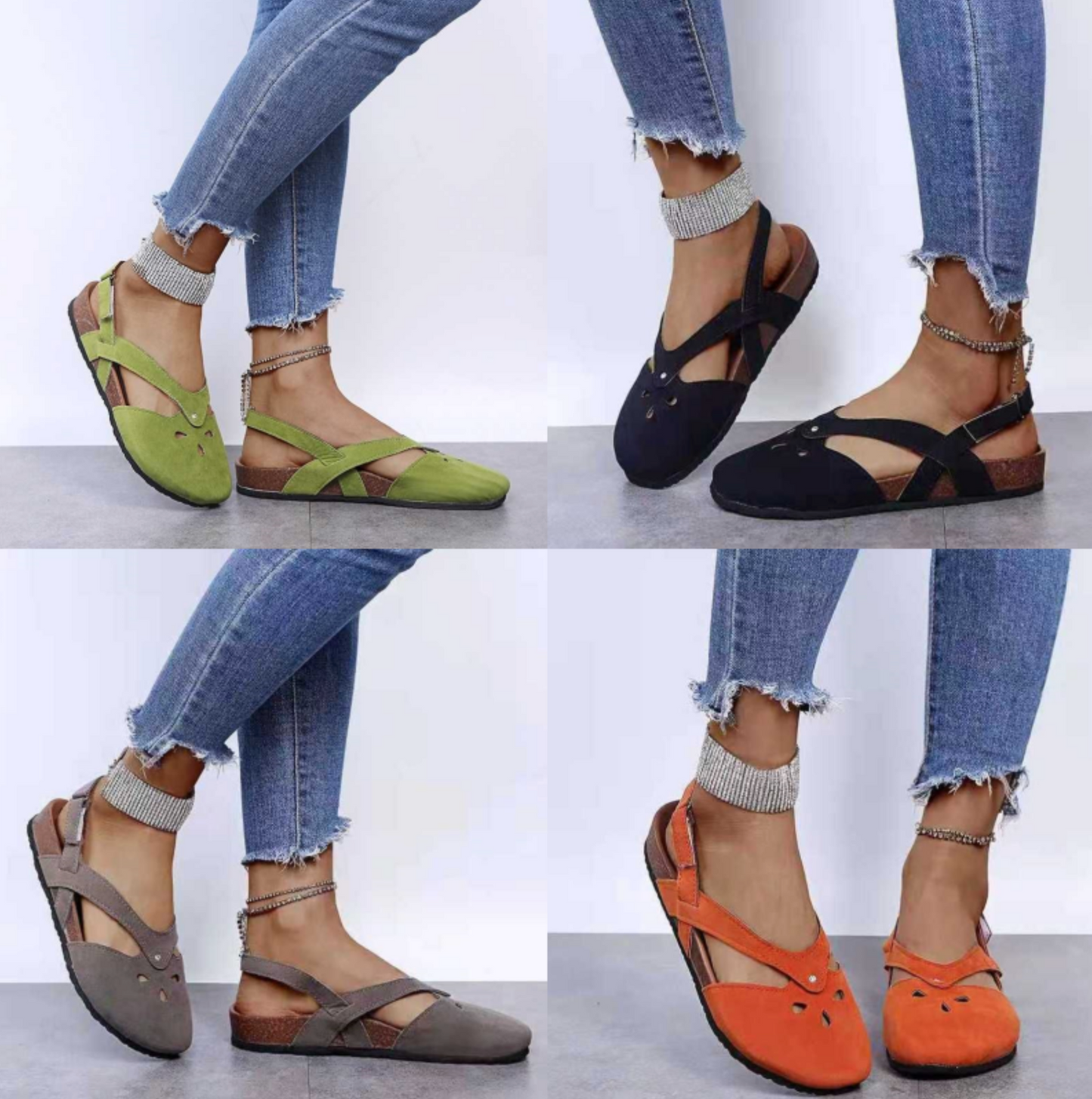 "Dames orthopedische wandelschoenen met ademend lederen bovenwerk en klittenband, ergonomische steun en lichte zool"