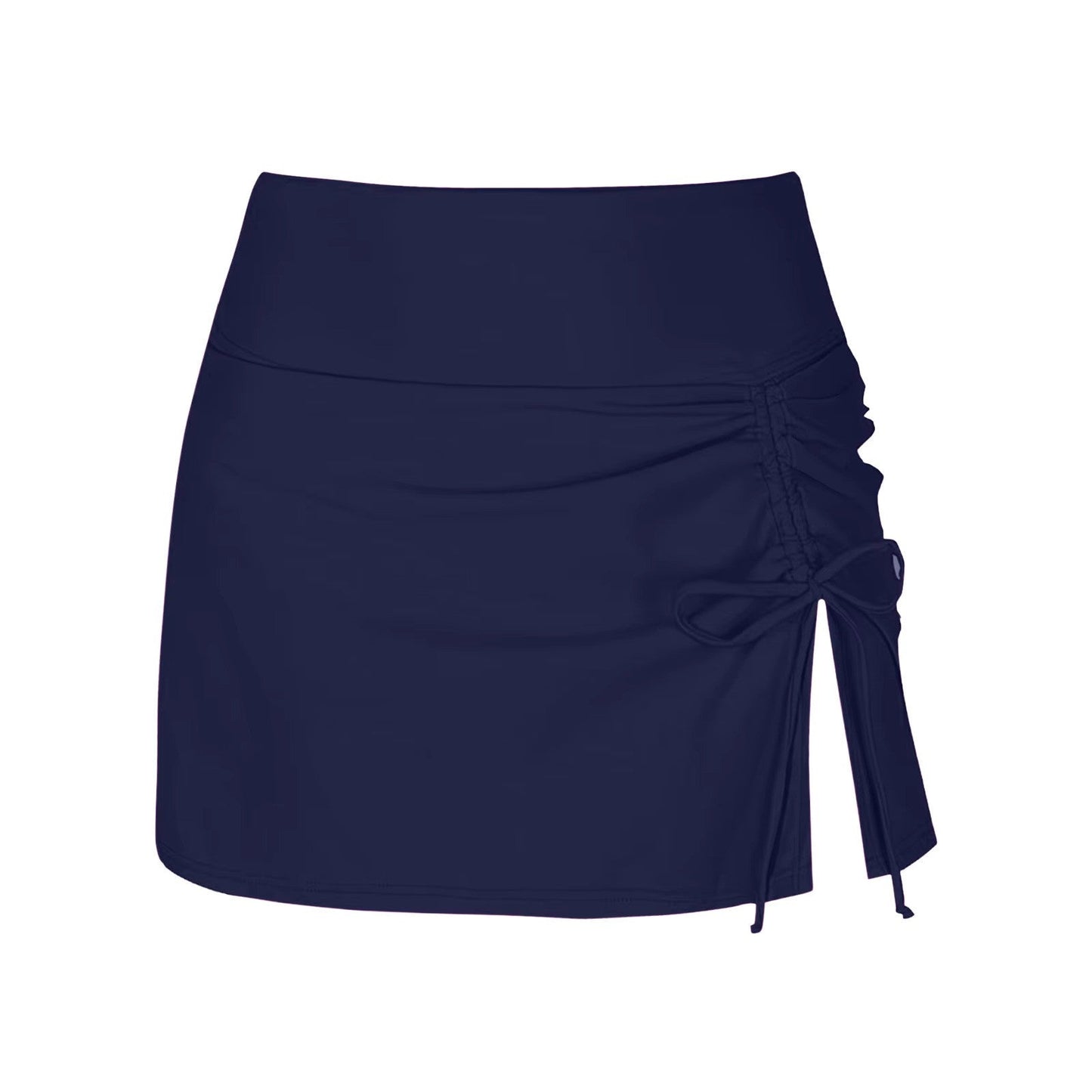 "Dames zwemshorts met elegante zijopeningen, sneldrogend en comfortabel in klassieke effen kleur, stijlvol design."