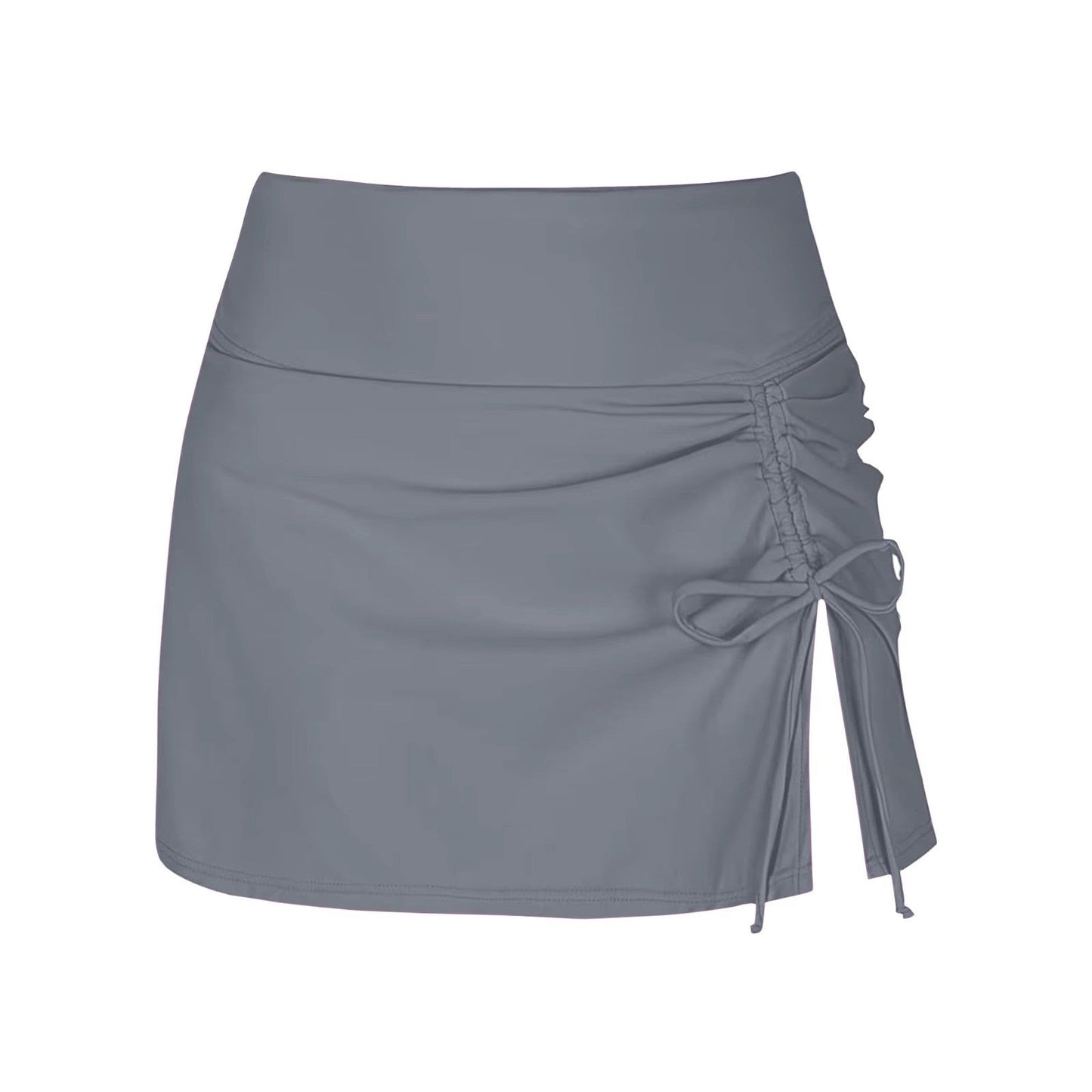"Dames zwemshorts met elegante zijopeningen, sneldrogend en comfortabel in klassieke effen kleur, stijlvol design."