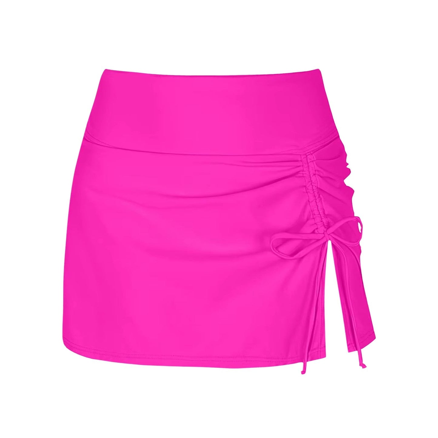 "Dames zwemshorts met elegante zijopeningen, sneldrogend en comfortabel in klassieke effen kleur, stijlvol design."