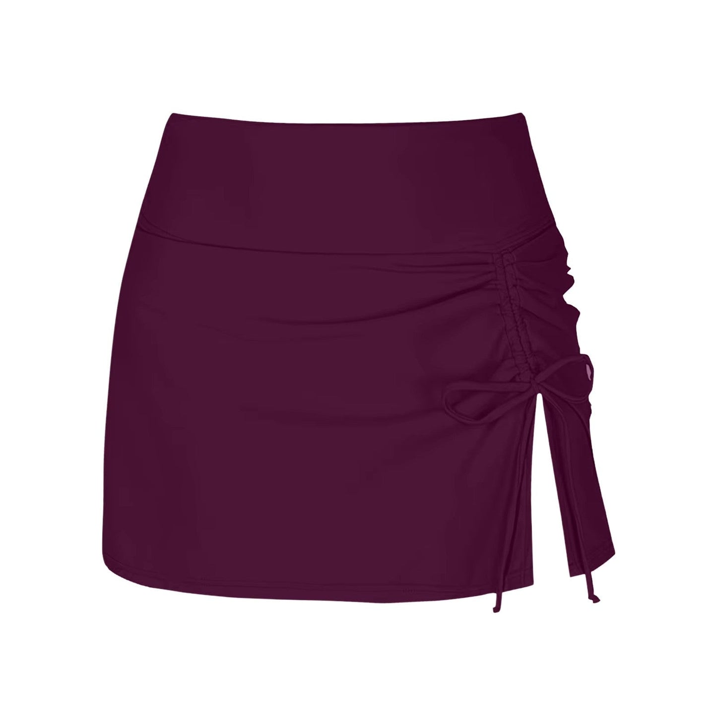 "Dames zwemshorts met elegante zijopeningen, sneldrogend en comfortabel in klassieke effen kleur, stijlvol design."