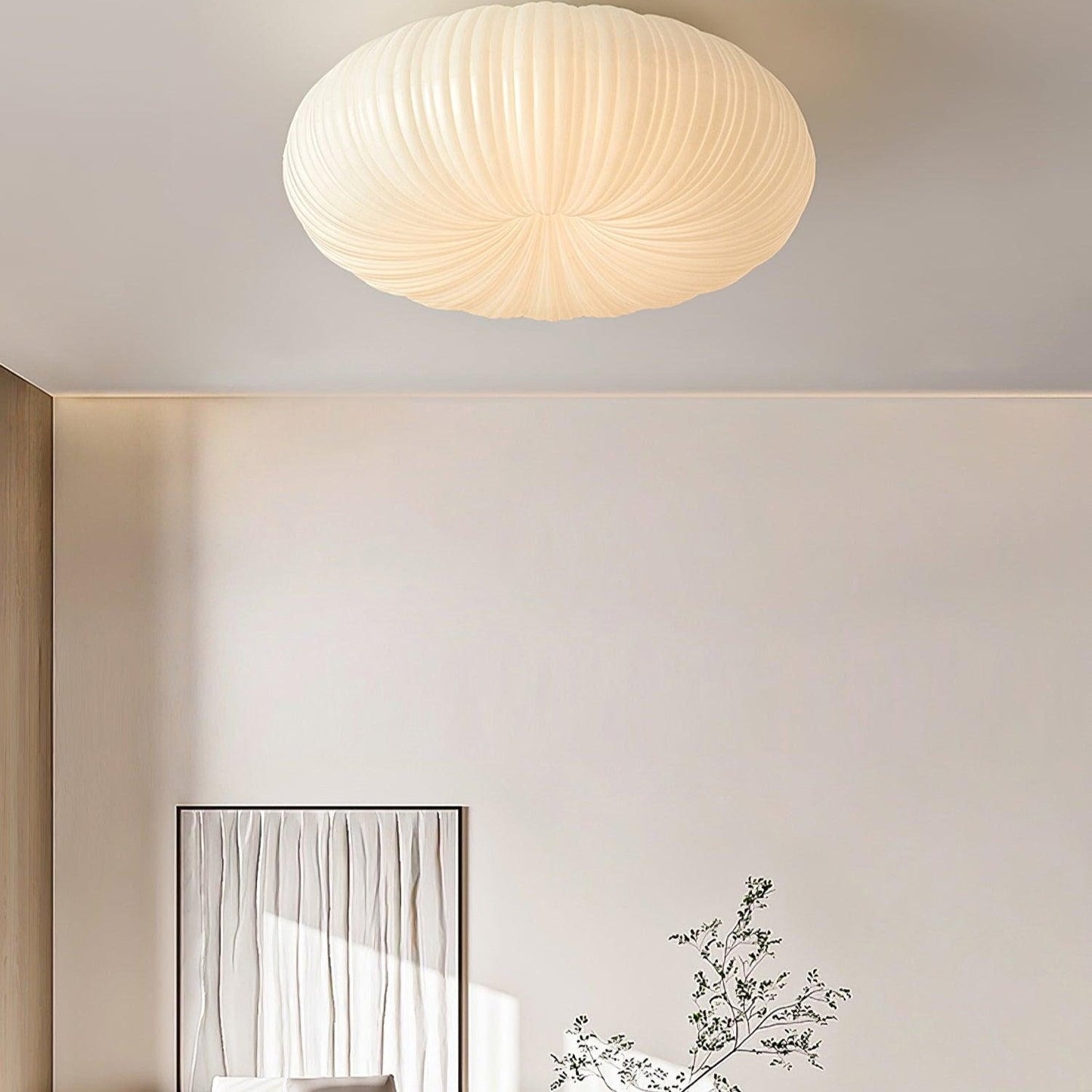 "Dimbare Filomena Luxe plafondlamp met modern design, LED-verlichting en afstandsbediening, ideaal voor elegante interieurs."