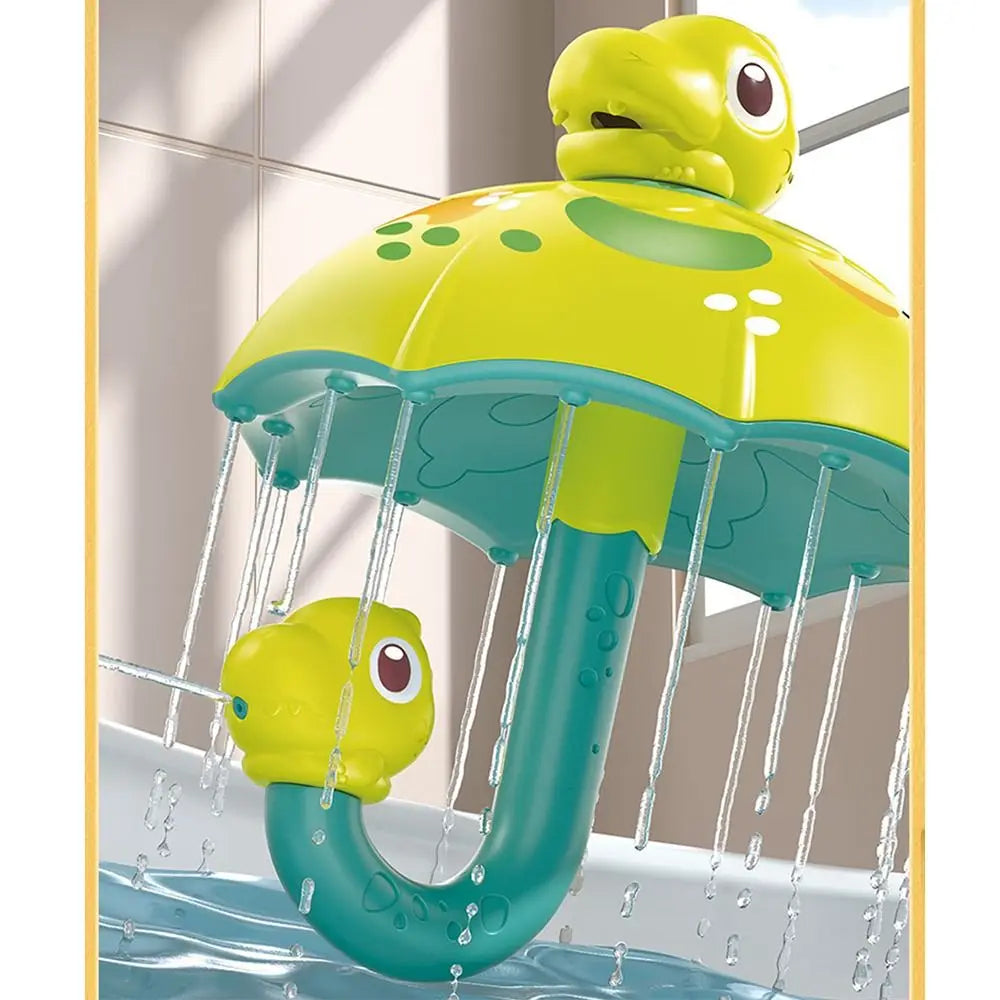 "Dino Shower Spin badspeeltje, kleurrijk ontwerp, vrolijke dinofiguur, veilig ABS-materiaal, ideaal voor kinderen in bad."