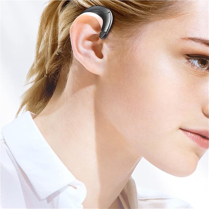 "Draadloze bone conduction headset voor comfortabel oorvrij luisteren, ideaal voor sporters, beschikbaar in blauw, rood, zwar
