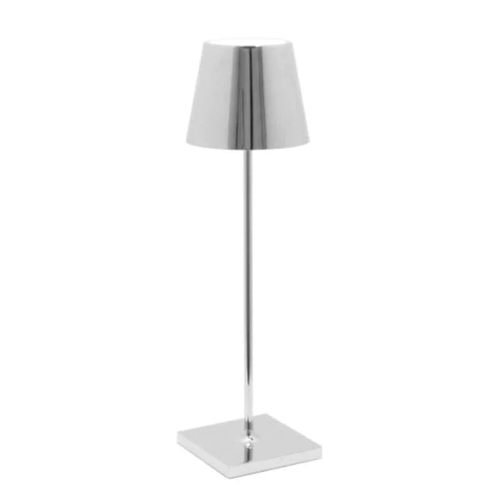 "Draadloze oplaadbare tafellamp, slank en modern ontwerp, ideaal voor elk interieur, met touch bediening en USB oplaadbaar."