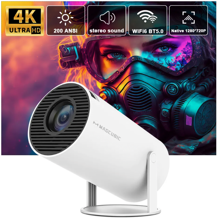 "Draagbare HD Outdoor Beamer voor thuisbioscoop, levendige projectie tot 120 inch, ideaal voor tuinfilmavonden."
