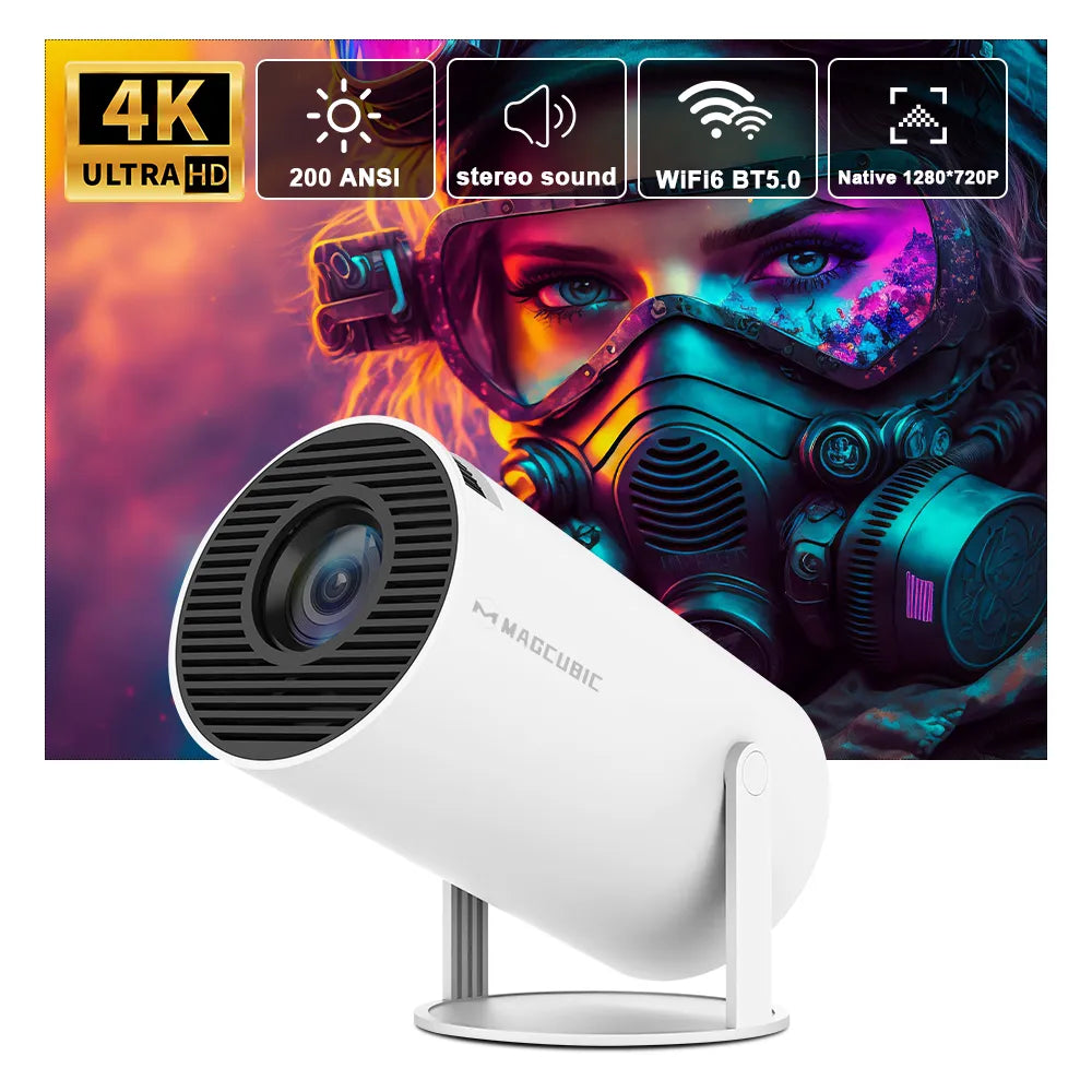 "Draagbare HD Outdoor Beamer voor thuisbioscoop, levendige projectie tot 120 inch, ideaal voor tuinfilmavonden."
