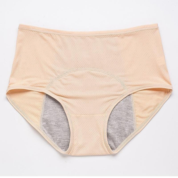 "Droog blijvend damesondergoed, naadloos en ademend, in een 4-pack. Verkrijgbaar in diverse kleuren en maten."