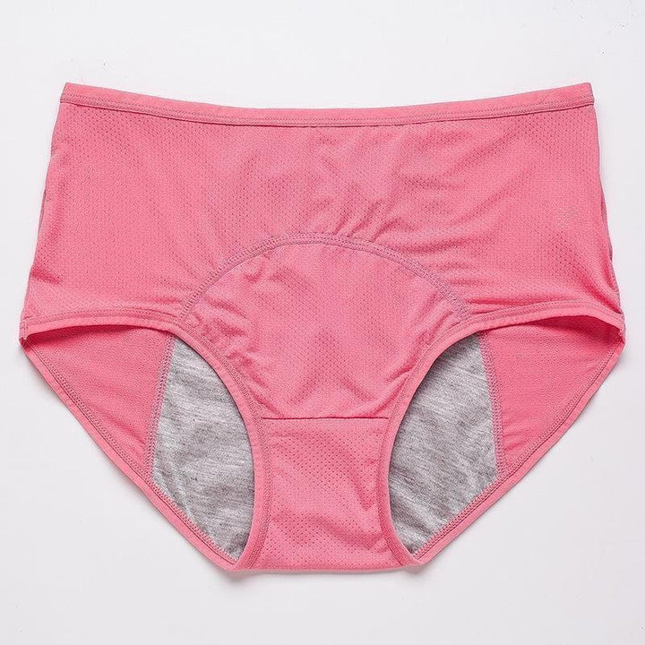 "Droog blijvend damesondergoed, naadloos en ademend, in een 4-pack. Verkrijgbaar in diverse kleuren en maten."