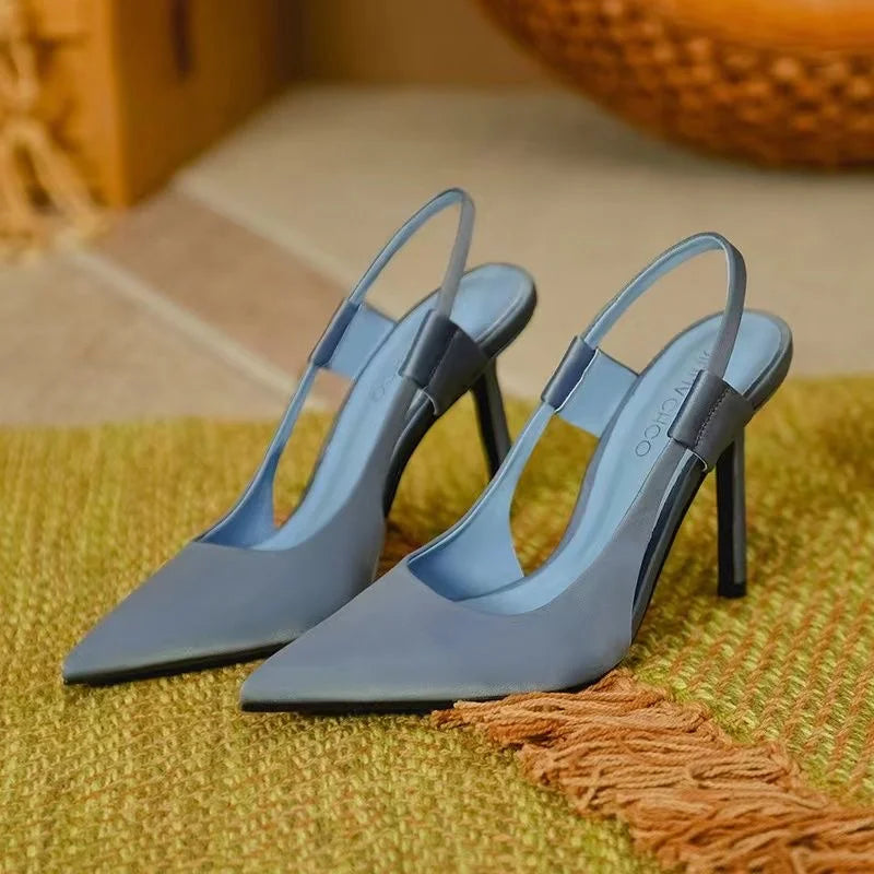 Elegante dames slingback pumps met puntige neus, hoge hak en comfortabel voetbed; perfect voor elke stijlvolle gelegenheid.