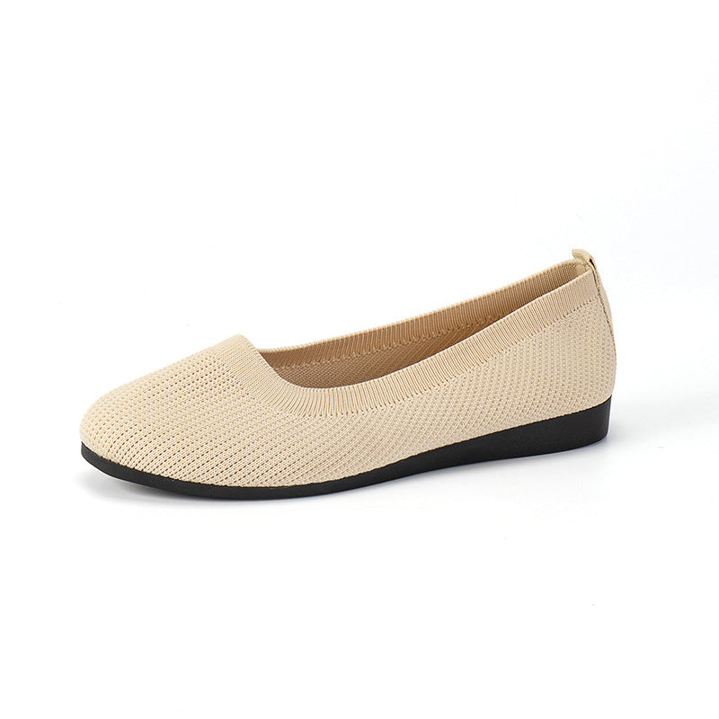 "Elegante damesballerina's, gebreid, ademend ontwerp, flexibel, comfortabel, verschillende kleuren, maat 36-43."